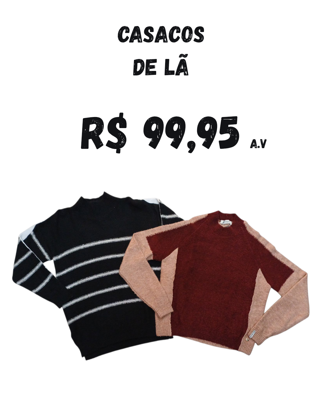 Casacos de lã adulto
